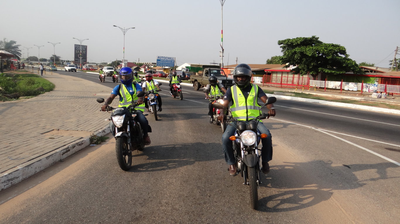 Motor Riding Training at Toptech Ghana